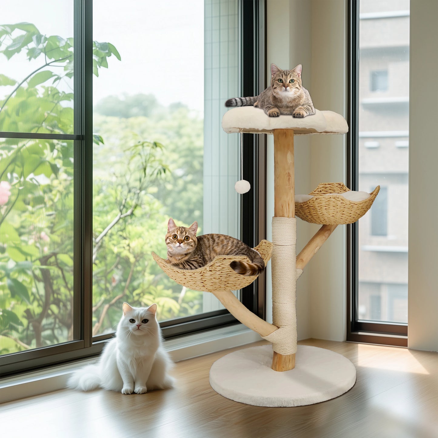 Large Multi-Level Cat Tree Tower with Condo, Perches & Scratching Posts
