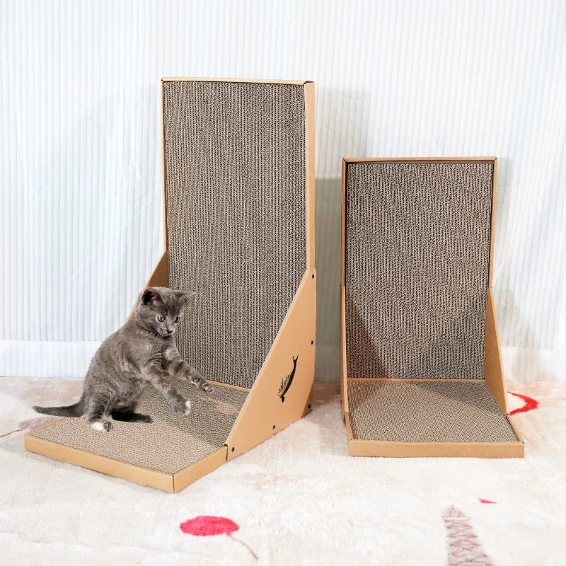 L-Shaped Vertical Cat Scratching Post – Furniture Protector for Indoor Cats