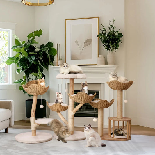 Large Multi-Level Cat Tree Tower with Condo, Perches & Scratching Posts