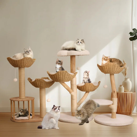 Large Multi-Level Cat Tree Tower with Condo, Perches & Scratching Posts